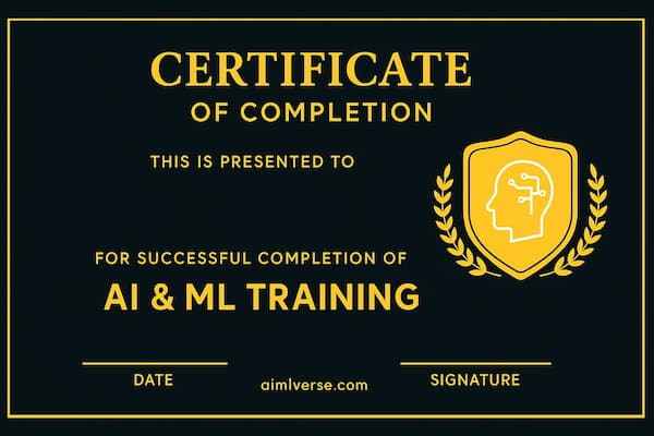 aimlverse training certificate